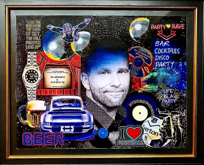 "Personality Portrait" Collage in frame by Emma Mullender