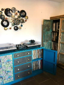 "DJ Music Corner" Interior Styling. Vinyl Record Storage by Emma Mullender