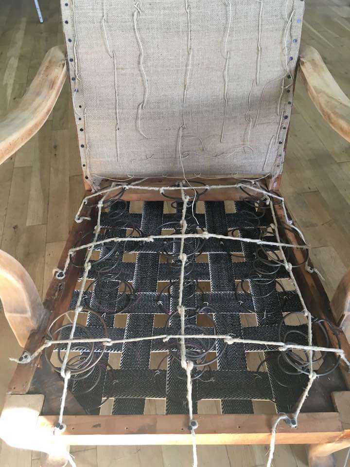 "Traditional upholstery" with springs by Emma Mullender