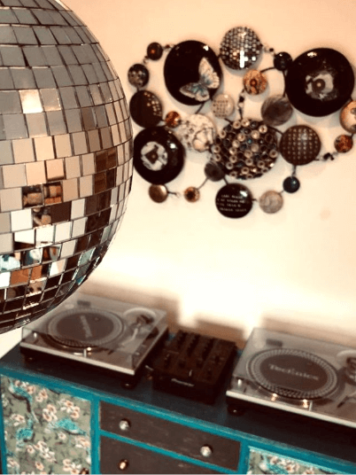 "DJ Music Corner" Interior Styling with disco ball by Emma Mullender