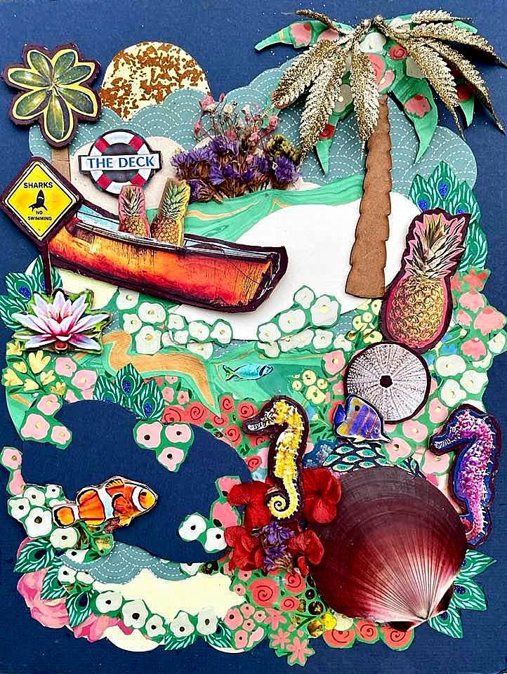 "Sealife 3D Collage" by Emma Mullender