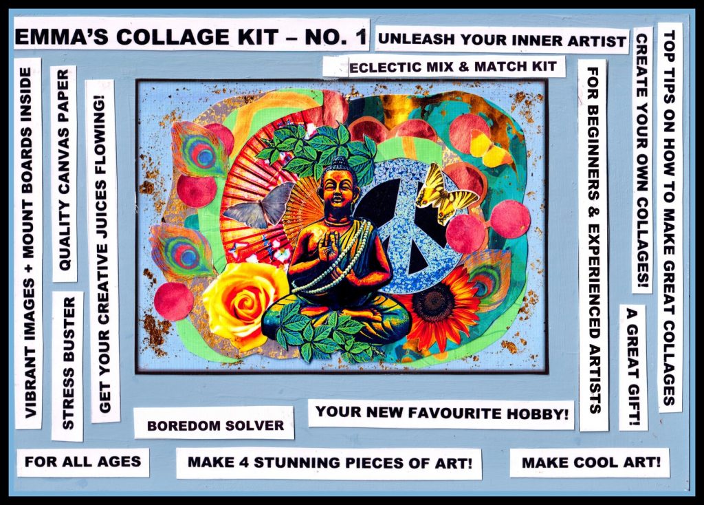 "Collage Kit 1" front label by Emma Mullender