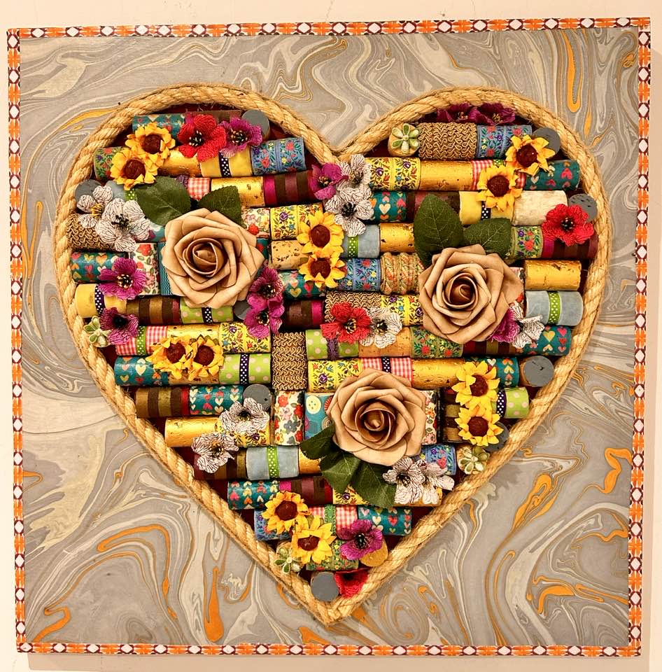 "Reworked Love heart collage" by Emma Mullender