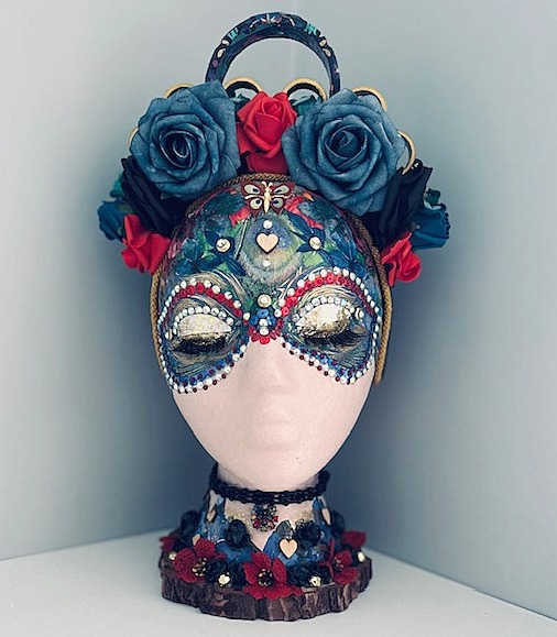 "Mane & Mantel Ursula" Sculptured headdress art by Emma Mullender